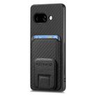 For Google Pixel 9a Carbon Fiber Card Bag Fold Stand Phone Case(Black) - 2