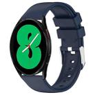 For Samsung Galaxy Watch 4 44mm 20mm Smooth Solid Color Silicone Watch Band(Midnight Blue) - 1