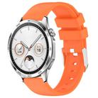 For Huawei Watch GT4 41mm 20mm Smooth Solid Color Silicone Watch Band(Orange) - 1