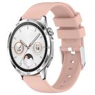 For Huawei Watch GT4 41mm 20mm Smooth Solid Color Silicone Watch Band(Pink) - 1