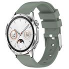 For Huawei Watch GT4 41mm 20mm Smooth Solid Color Silicone Watch Band(Olive Green) - 1