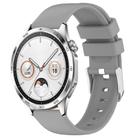 For Huawei Watch GT4 41mm 20mm Smooth Solid Color Silicone Watch Band(Grey) - 1