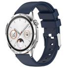 For Huawei Watch GT4 41mm 20mm Smooth Solid Color Silicone Watch Band(Midnight Blue) - 1