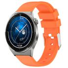 For Huawei Watch GT3 Pro 43mm 20mm Smooth Solid Color Silicone Watch Band(Orange) - 1