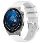 For Huawei Watch GT3 42mm 20mm Smooth Solid Color Silicone Watch Band(White) - 1