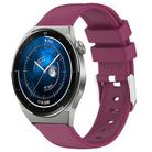 For Huawei Watch GT3 42mm 20mm Smooth Solid Color Silicone Watch Band(Burgundy) - 1