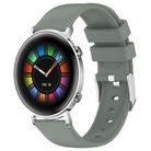 For Huawei Watch GT2 42mm 20mm Smooth Solid Color Silicone Watch Band(Olive Green) - 1