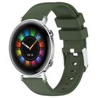 For Huawei Watch GT2 42mm 20mm Smooth Solid Color Silicone Watch Band(Army Green) - 1