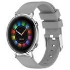 For Huawei Watch GT2 42mm 20mm Smooth Solid Color Silicone Watch Band(Grey) - 1