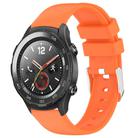 For Huawei Watch 2 20mm Smooth Solid Color Silicone Watch Band(Orange) - 1
