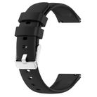 For Huawei Watch 2 20mm Smooth Solid Color Silicone Watch Band(Black) - 2