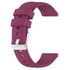 For Huawei Watch 2 20mm Smooth Solid Color Silicone Watch Band(Burgundy) - 2