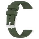 For Huawei Watch 2 20mm Smooth Solid Color Silicone Watch Band(Army Green) - 2