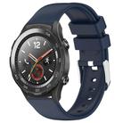 For Huawei Watch 2 20mm Smooth Solid Color Silicone Watch Band(Midnight Blue) - 1