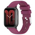 For Amazfit Active 20mm Smooth Solid Color Silicone Watch Band(Burgundy) - 1