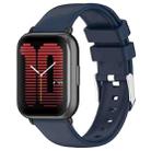 For Amazfit Active 20mm Smooth Solid Color Silicone Watch Band(Midnight Blue) - 1