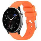 For Amazfit GTR Mini 20mm Smooth Solid Color Silicone Watch Band(Orange) - 1