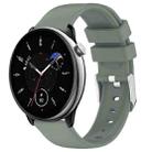 For Amazfit GTR Mini 20mm Smooth Solid Color Silicone Watch Band(Olive Green) - 1