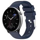 For Amazfit GTR Mini 20mm Smooth Solid Color Silicone Watch Band(Midnight Blue) - 1