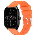 For Amazfit GTS 4 20mm Smooth Solid Color Silicone Watch Band(Orange) - 1