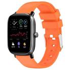 For Amazfit GTS 4 Mini 20mm Smooth Solid Color Silicone Watch Band(Orange) - 1