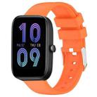 For Amazfit Bip 3 20mm Smooth Solid Color Silicone Watch Band(Orange) - 1