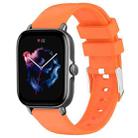 For Amazfit GTS 3 20mm Smooth Solid Color Silicone Watch Band(Orange) - 1