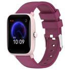 For Amazfit Pop Pro 20mm Smooth Solid Color Silicone Watch Band(Burgundy) - 1