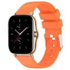 For Amazfit GTS 2 20mm Smooth Solid Color Silicone Watch Band(Orange) - 1