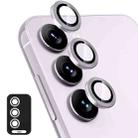 For Samsung Galaxy A35 ENKAY Hat-Prince 9H Rear Camera Lens Aluminium Alloy Tempered Glass Film(Light Purple) - 1