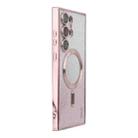 For Samsung Galaxy S23 Ultra 5G ENKAY Hat-Prince Magnetic Glitter Plated TPU Phone Case with Lens Film(Pink) - 1