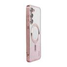 For Samsung Galaxy S24 5G ENKAY Hat-Prince Magnetic Glitter Plated TPU Phone Case with Lens Film(Pink) - 1