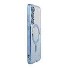 For Samsung Galaxy S24 5G ENKAY Hat-Prince Magnetic Glitter Plated TPU Phone Case with Lens Film(Blue) - 1