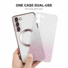 For Samsung Galaxy S24 5G ENKAY Hat-Prince Magnetic Glitter Plated TPU Phone Case with Lens Film(Silver) - 2