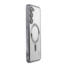 For Samsung Galaxy S25+ 5G ENKAY Hat-Prince Magnetic Glitter Plated TPU Phone Case with Lens Film(Black) - 1
