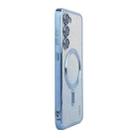 For Samsung Galaxy S25+ 5G ENKAY Hat-Prince Magnetic Glitter Plated TPU Phone Case with Lens Film(Blue) - 1