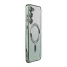 For Samsung Galaxy S25+ 5G ENKAY Hat-Prince Magnetic Glitter Plated TPU Phone Case with Lens Film(Green) - 1