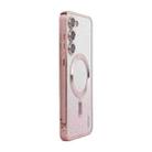 For Samsung Galaxy S25 5G ENKAY Hat-Prince Magnetic Glitter Plated TPU Phone Case with Lens Film(Pink) - 1