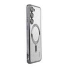 For Samsung Galaxy S25 5G ENKAY Hat-Prince Magnetic Glitter Plated TPU Phone Case with Lens Film(Black) - 1