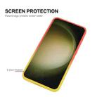 For Samsung Galaxy S23 5G ENKAY Hat-Prince MagSafe Rainbow Gradient Silicone Phone Case with Lens Film(Orange Yellow) - 3