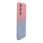 For Samsung Galaxy S23 5G ENKAY Hat-Prince MagSafe Rainbow Gradient Silicone Phone Case with Lens Film(Pink Blue) - 1