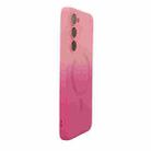 For Samsung Galaxy S23 5G ENKAY Hat-Prince MagSafe Rainbow Gradient Silicone Phone Case with Lens Film(Pink Rose) - 1