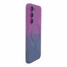 For Samsung Galaxy S23 5G ENKAY Hat-Prince MagSafe Rainbow Gradient Silicone Phone Case with Lens Film(Purple Blue) - 1