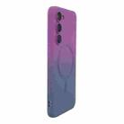 For Samsung Galaxy S24+ 5G ENKAY Hat-Prince MagSafe Rainbow Gradient Silicone Phone Case with Lens Film(Purple Blue) - 1