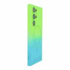 For Samsung Galaxy S25 Ultra 5G ENKAY Hat-Prince MagSafe Rainbow Gradient Silicone Phone Case with Lens Film(Green Blue) - 1