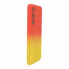 For Samsung Galaxy S25+ 5G ENKAY Hat-Prince MagSafe Rainbow Gradient Silicone Phone Case with Lens Film(Orange Yellow) - 1