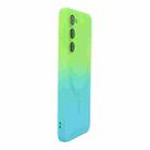 For Samsung Galaxy S25+ 5G ENKAY Hat-Prince MagSafe Rainbow Gradient Silicone Phone Case with Lens Film(Green Blue) - 1