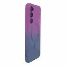 For Samsung Galaxy S25 5G ENKAY Hat-Prince MagSafe Rainbow Gradient Silicone Phone Case with Lens Film(Purple Blue) - 1