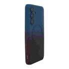 For Samsung Galaxy A34 ENKAY Hat-Prince MagSafe Rainbow Gradient Silicone Phone Case with Lens Film(Dark Blue) - 1