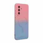 For Samsung Galaxy A56 5G ENKAY Hat-Prince MagSafe Rainbow Gradient Silicone Phone Case with Lens Film(Pink Blue) - 1